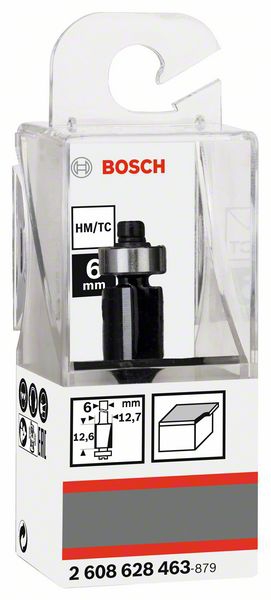 Bosch Laminat-Bündigfräser, 6 mm, D1 12,7 mm, L 12,7 mm, G 56 mm