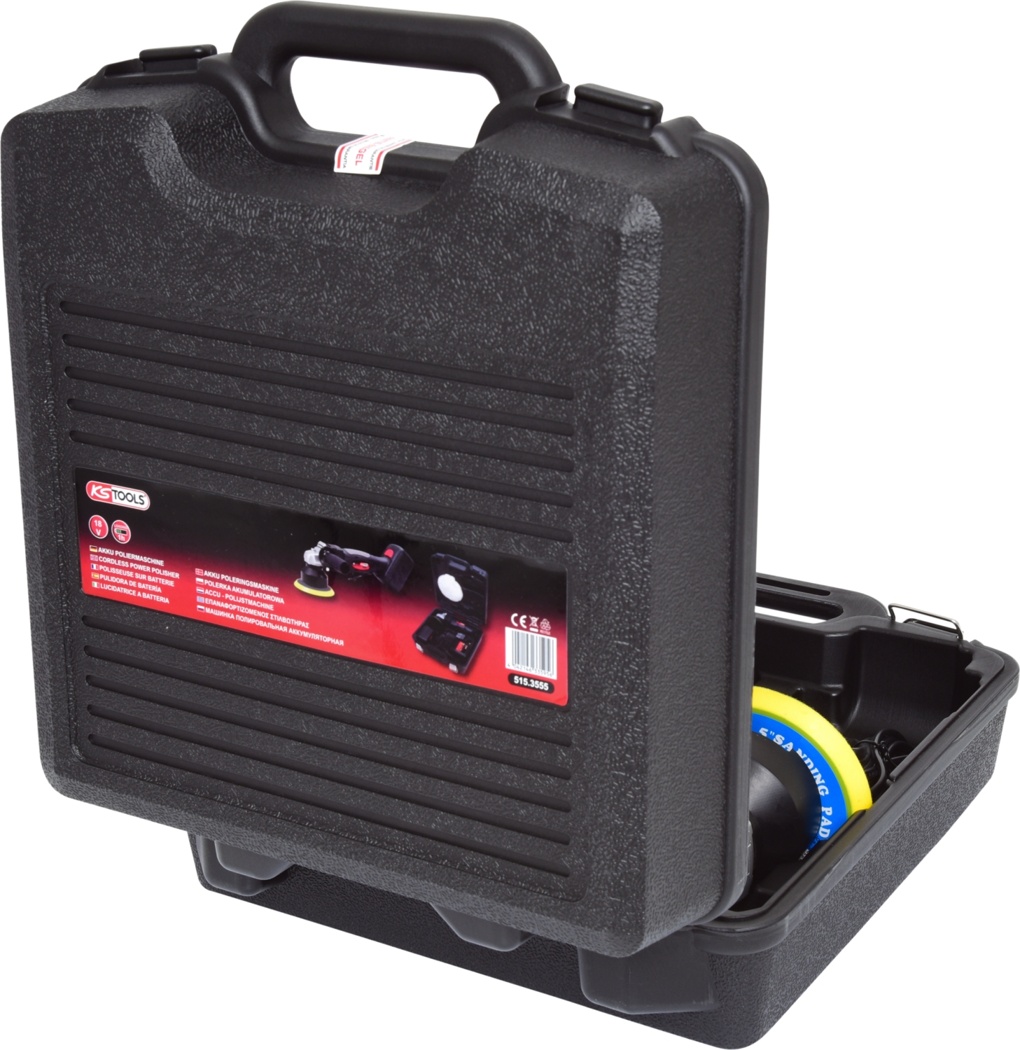 KSTOOLS Akku-Poliermaschine, 2.300 U/min 18V, mit 1 Akku und 1 Ladegerät
