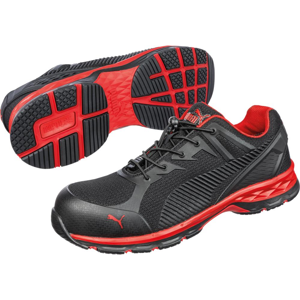 Sicherheitshalbschuh Fuse Motion 2.0 Red Low 643890, S1P SRC HRO ESD Halbschuh schwarz/rot Gr.48 Puma