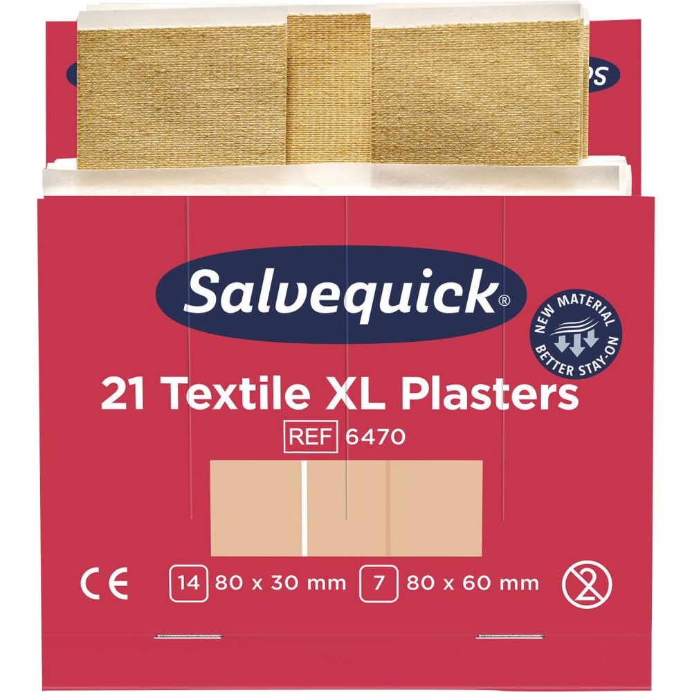 Nachfüllpackungen Salvequick 6x21PTextil extra groß
