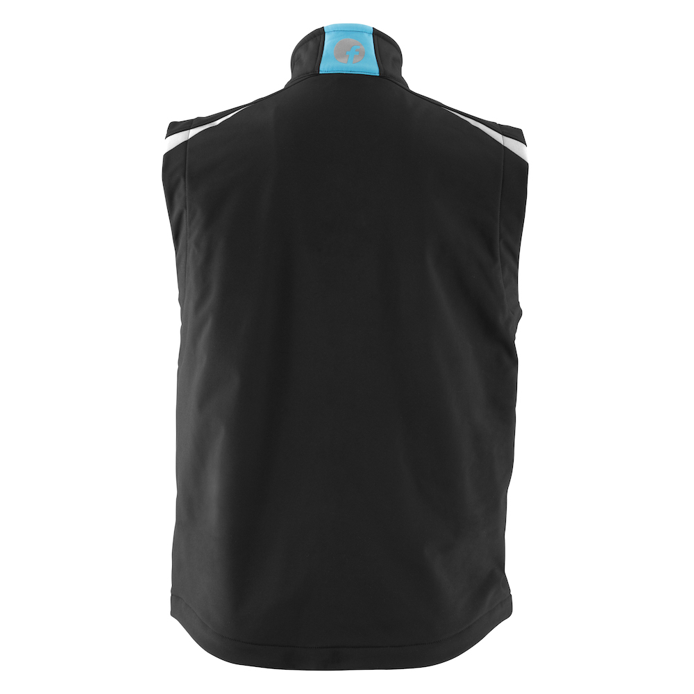 Softshellweste twenty-four FORTIS Herren Weste 24, schwarz/türkis, Gr.M