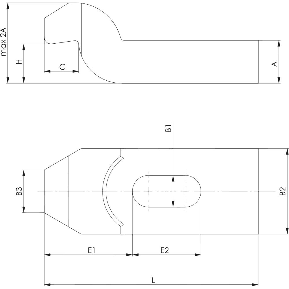 Spanneisen, gekröpft DIN6316 18x160mm AMF