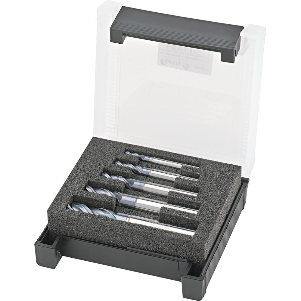 VHM-Schaftfräser-Satz, HPC, Carapace+ VHM HPCSTEEL Fräser D6527LHB 6-16mm FORTIS