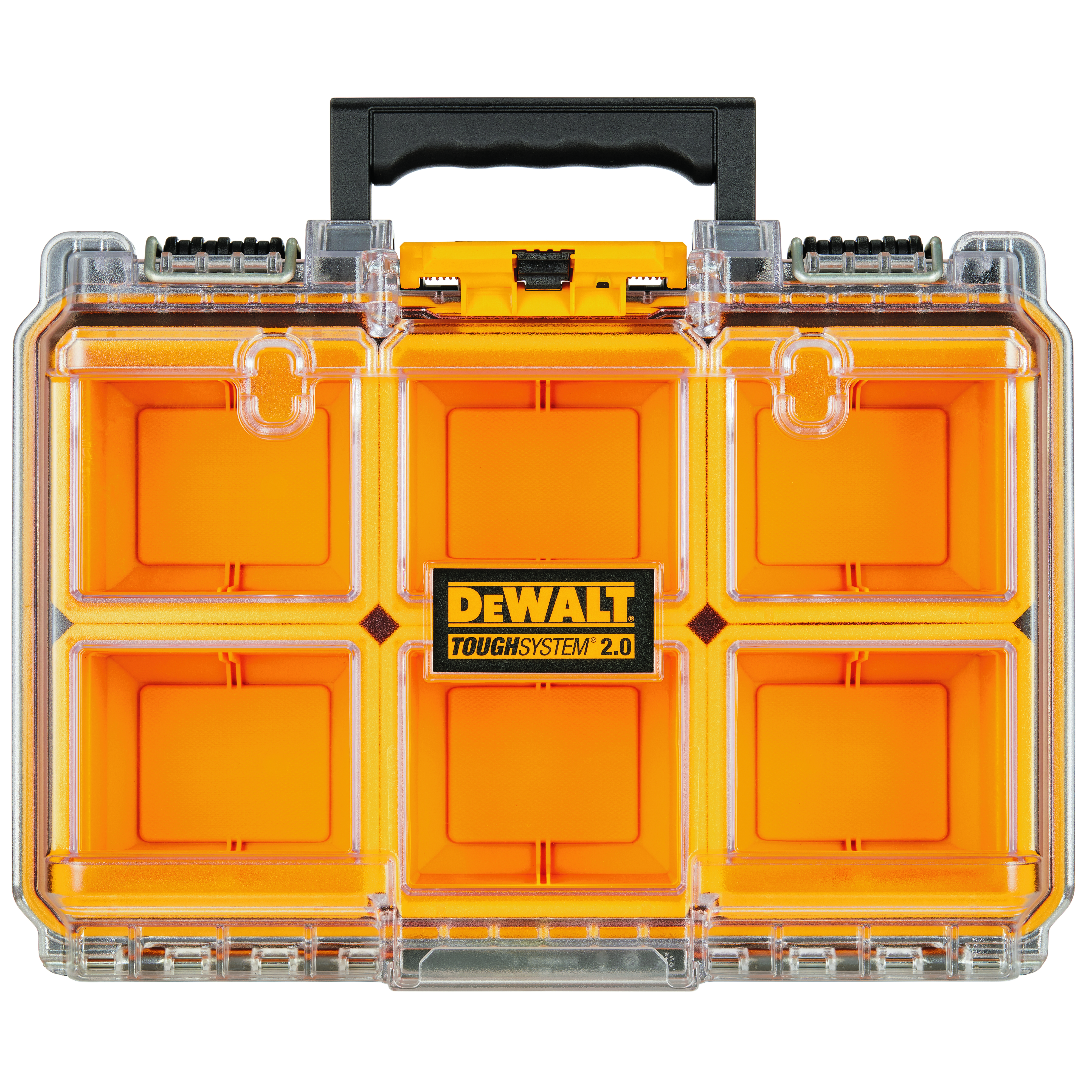 Dewalt DWST83392-1,  TOUGHSYSTEM 2.0 Halbformat Organizer, TOUGHSYSTEM 2.0 Halbformat Organizer tief mit IP65 Klassifizierung, robuste Schließen und Autoverriegelung