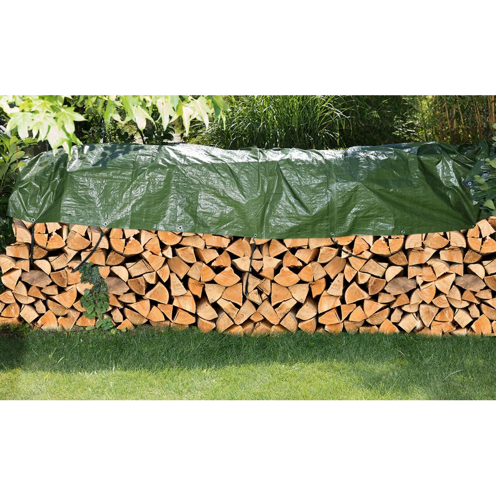 Gewebe-Abdeckplane 6 x 8 m 140g/m grün