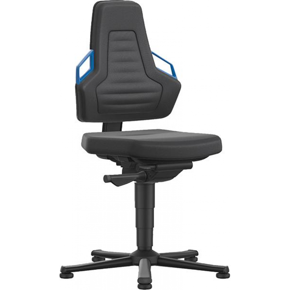 Arbeitsstuhl Modell Nexxit 1 Bimos Griff blau Sitzhöhe 450-600 mm Integr. ,mit Gleiter