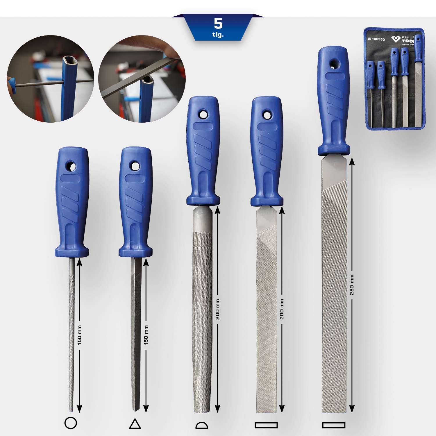 Brilliant Tools  Feilen-Satz, 5-tlg