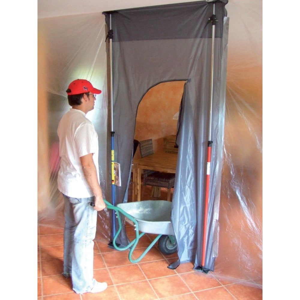 Staubschutztür und -wand, mit Klemmset / -310x130cm Klettver