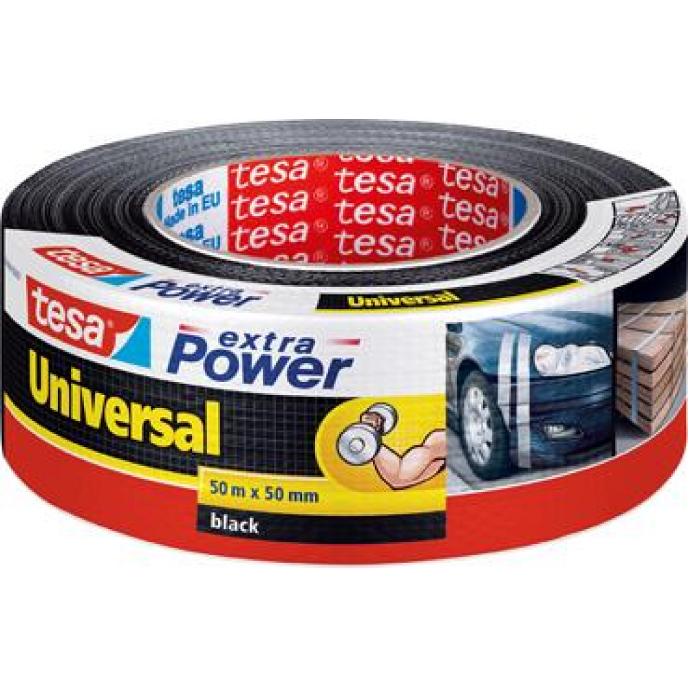 tesa Extra Power Gewebeband schwarz 50mx50mm Universal