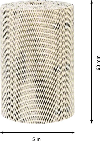 Bosch EXPERT M480 Schleifnetzrolle, 93 mm, 5 m, K 320. Für Handschleifen