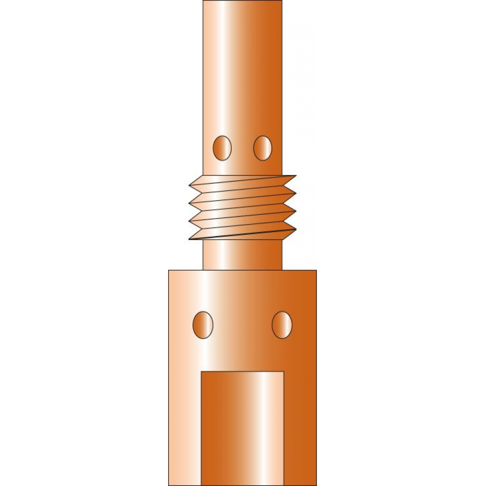Düsenstock M6 für MIG-/MAG Schweißbrenner 25 Gasdüsenträger M6-35 mm MB25