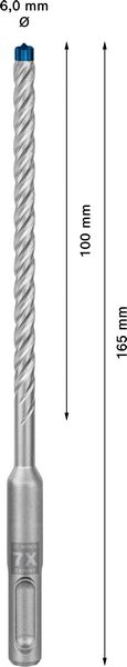 Bosch EXPERT SDS plus-7X Hammerbohrer, 6 x 100 x 165 mm, 50-tlg.. Für Bohrhämmer