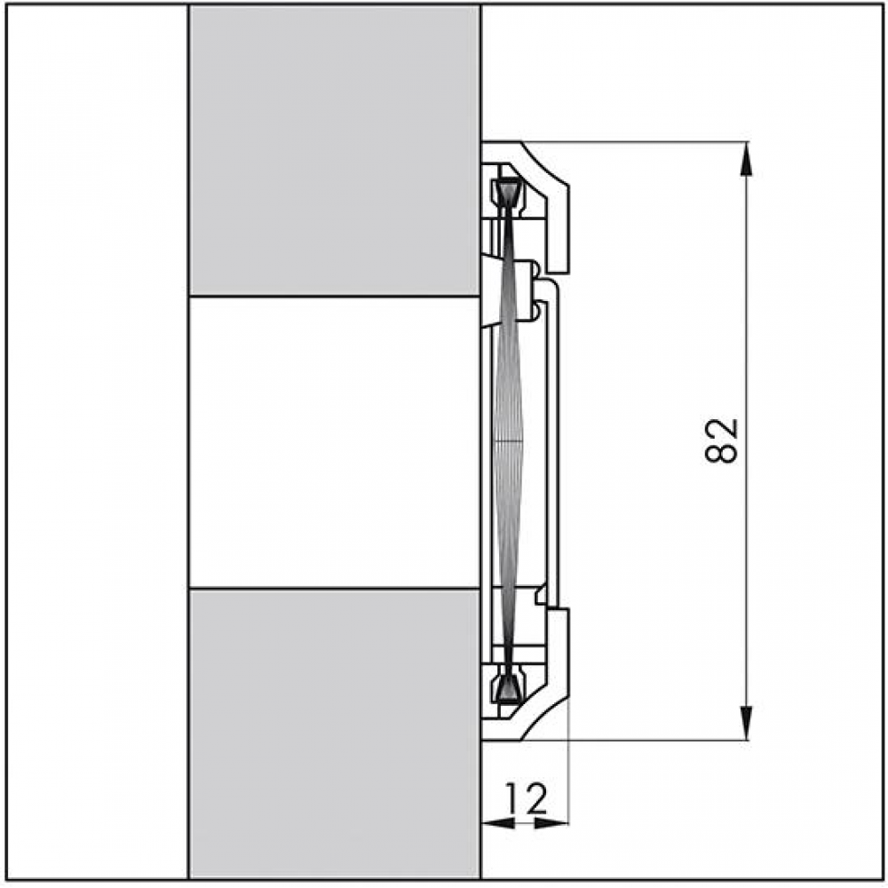 Briefkasteneinwurf PVC 34,5 x 8,23 cm, braun mit Klappe und Bürste