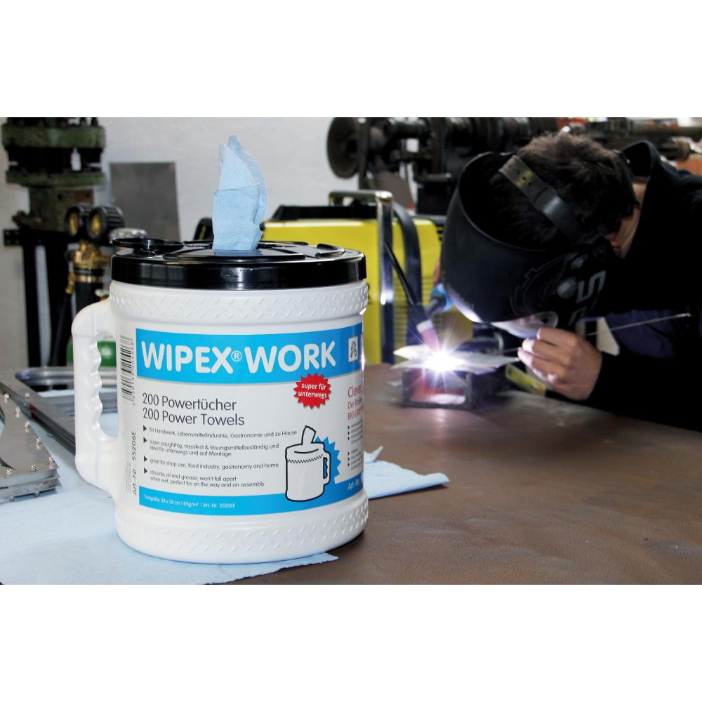Wischtuchspender WORK, inklusive 1 Rolle WIPEX-WORK Big Grip Dispenser Bucket in