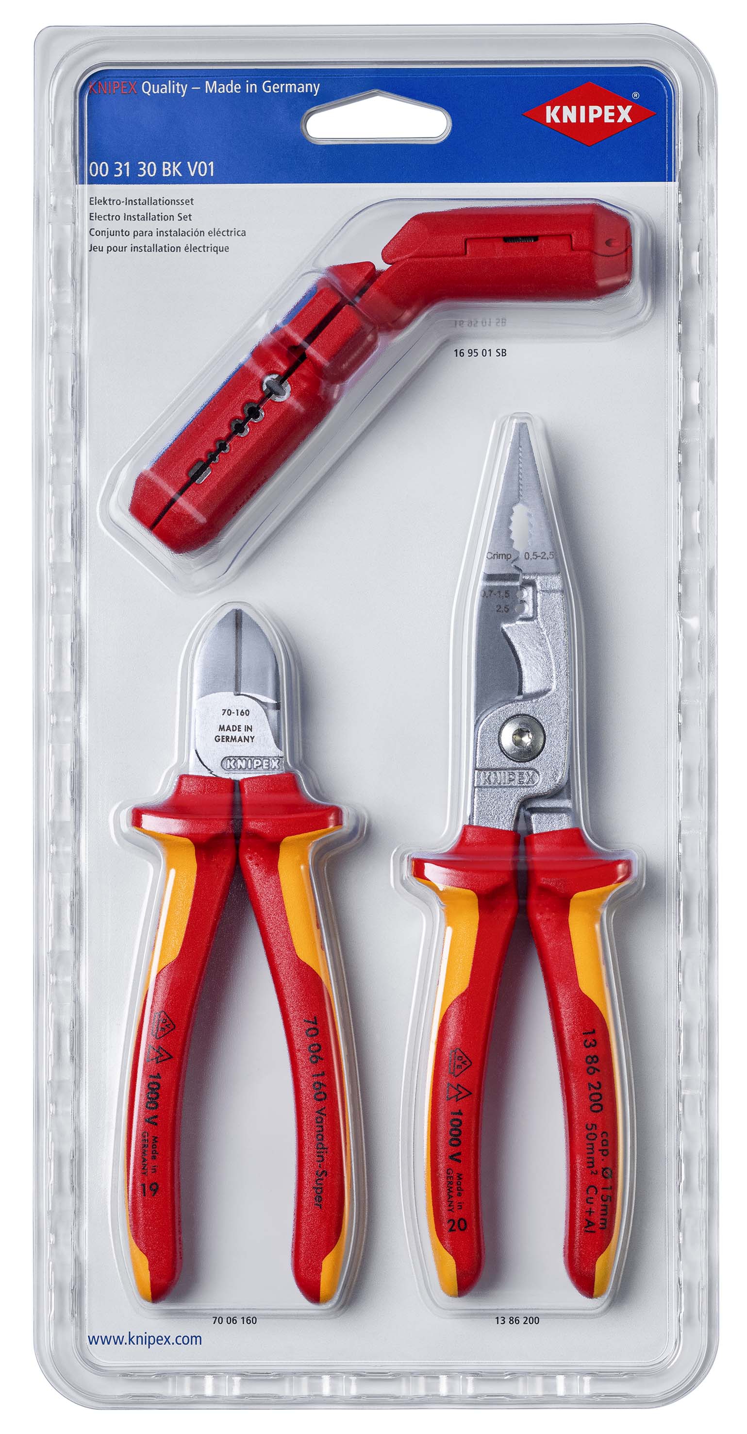 KNIPEX 00 31 30 BK V01 Elektro-Installationsset