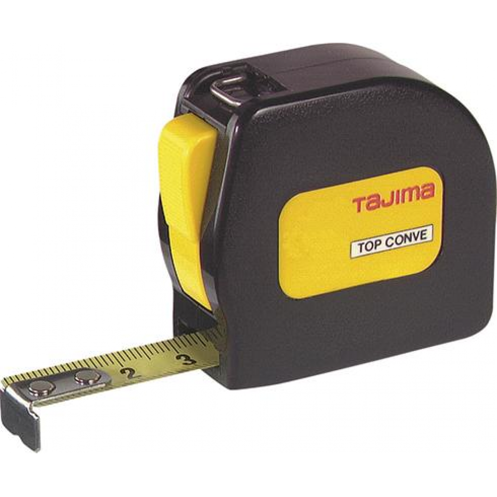 Taschenbandmaß TOP CONVE 3mx13mm gelb Tajima
