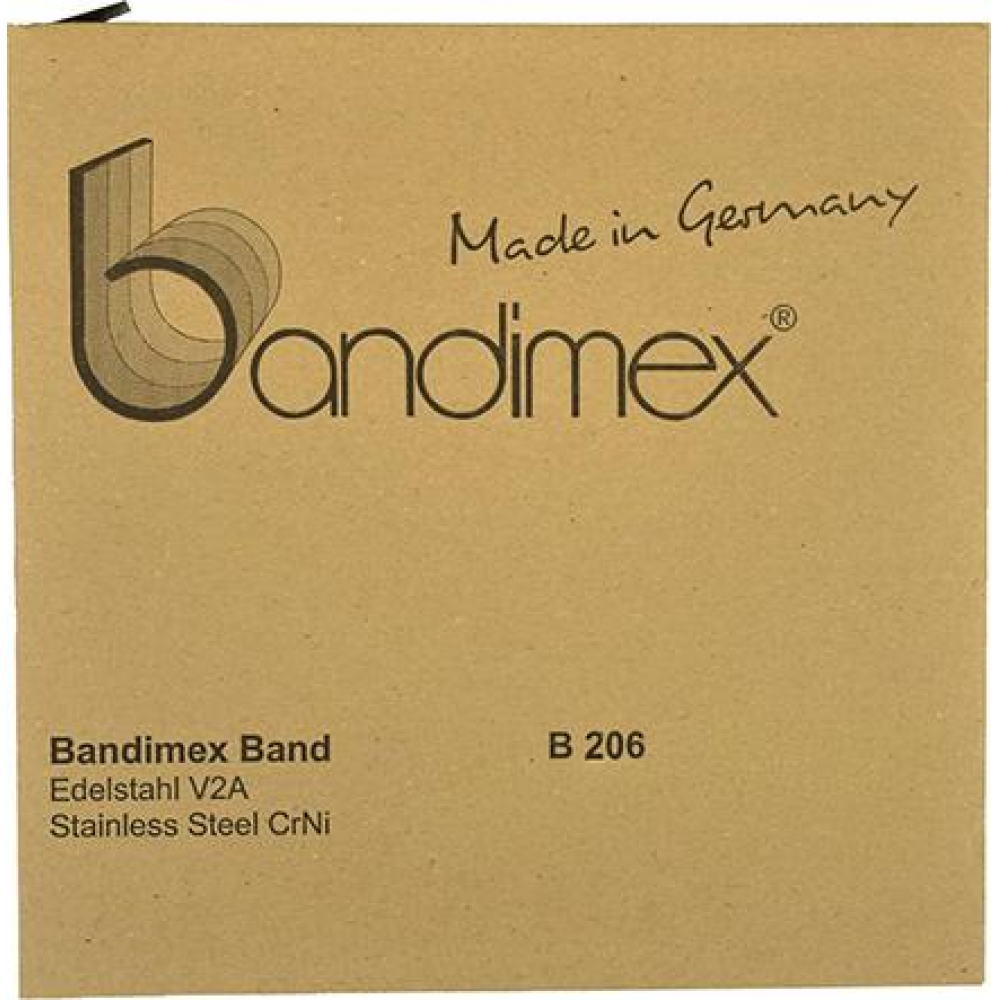 Band, V2A Stahlband 3/8" V2A-Edelstahl, Rolle a 30m Bandimex