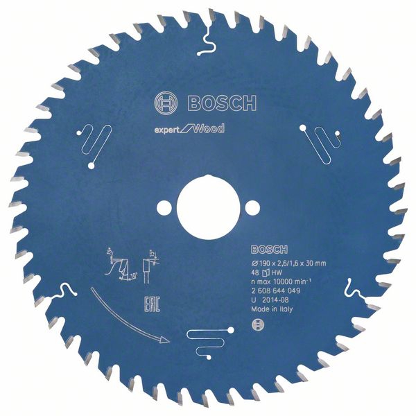HM-Kreissägeblatt 190x2,6/1,6x30 48Z WBoschVE à 1 StückExpert for Wood