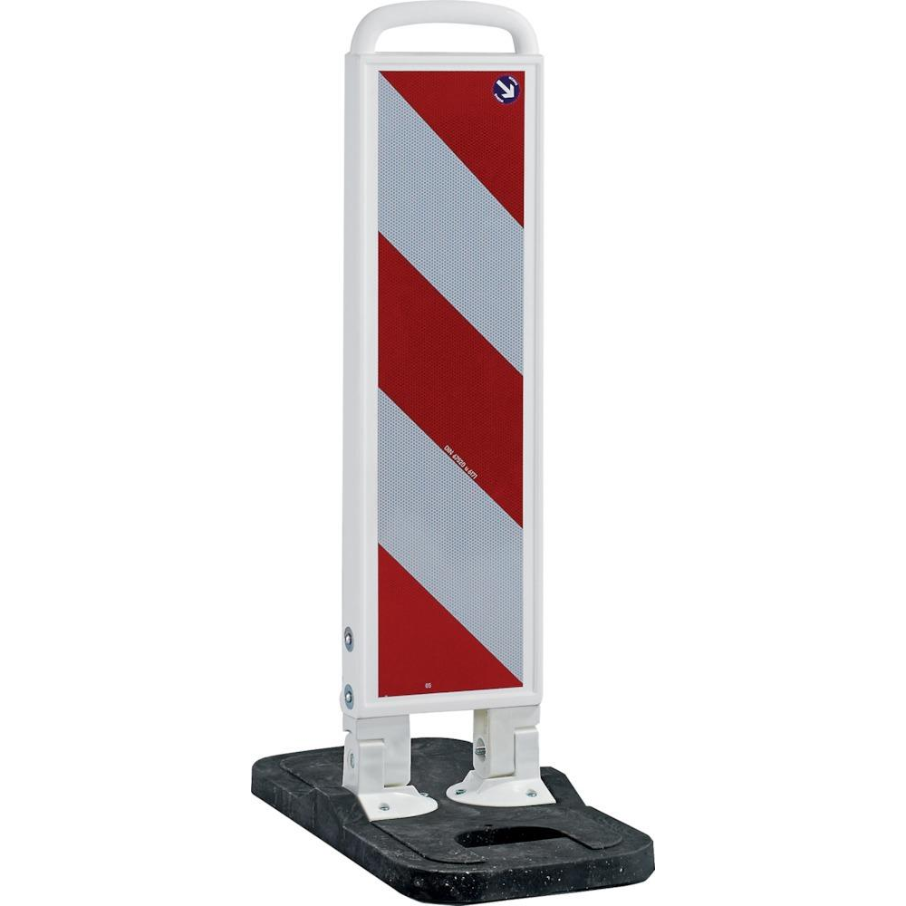 Klappbake, weiß, 750 mm 750mm Fuß schwarz RA2B R L