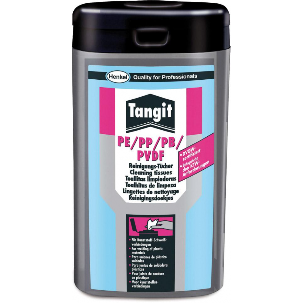 Tangit PE/PP- und PVDF-Reiniger Reinigungs Tücher- Box (a 100 Stück )