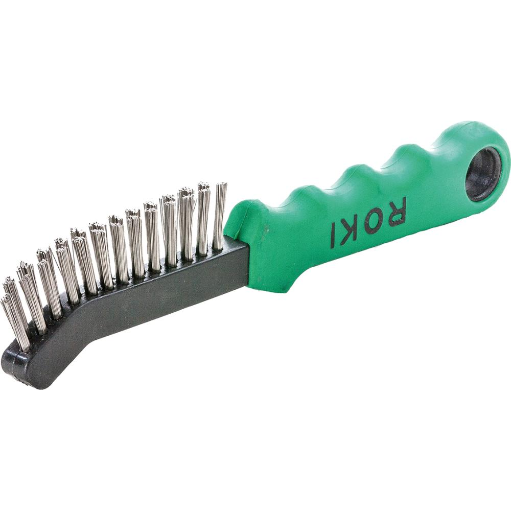 Bremssattelbürste ROKI, Stahldraht V4A rostfrei Drahtbürste glatt 0 3mm,Lessmann