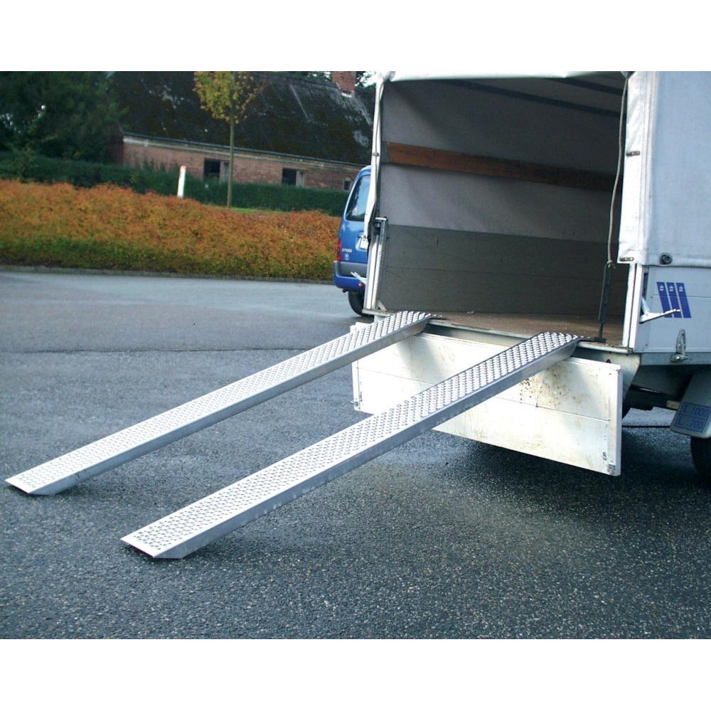 Aluminium-Auffahrrampe Safety Ramps Auffahrschiene o.Rand Alu2000 mm, 1000 kg PAAR