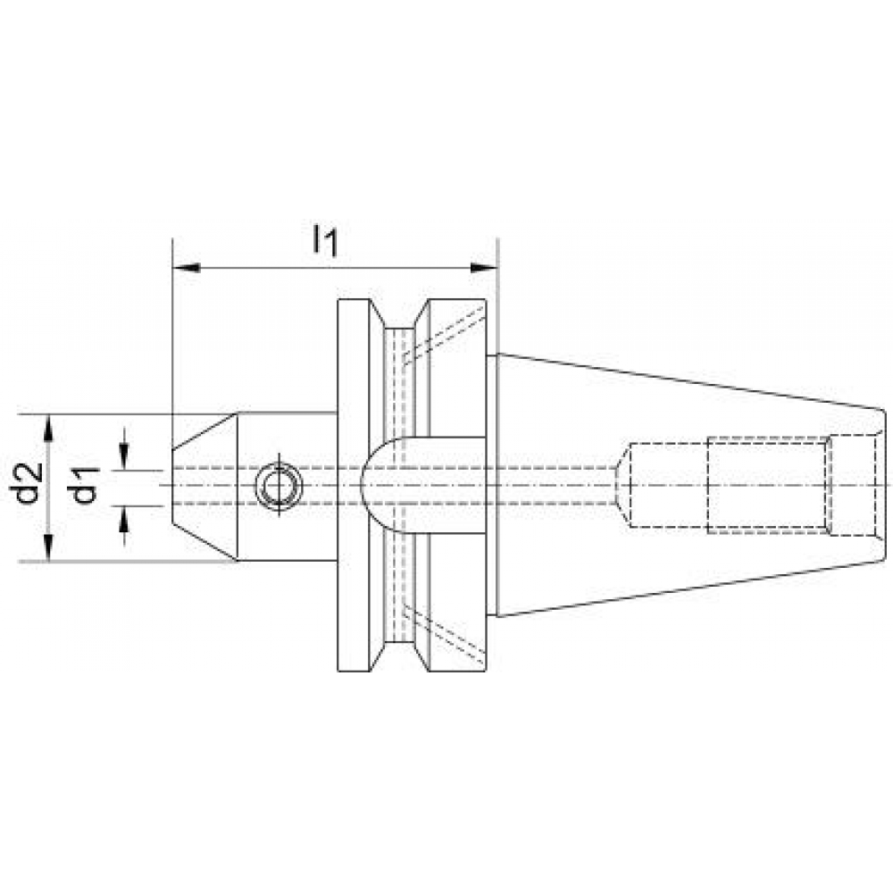 Flächenspannfutter Weldon JISB6339AD BT50 12mm A50 FORTIS
