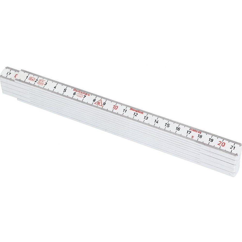 Kunststoff-Gliedermaßstab Nr. W 59-1-10/W 59-2-10 Gliedermaßstab Kunststoff2mx15mm weiß Hultafors