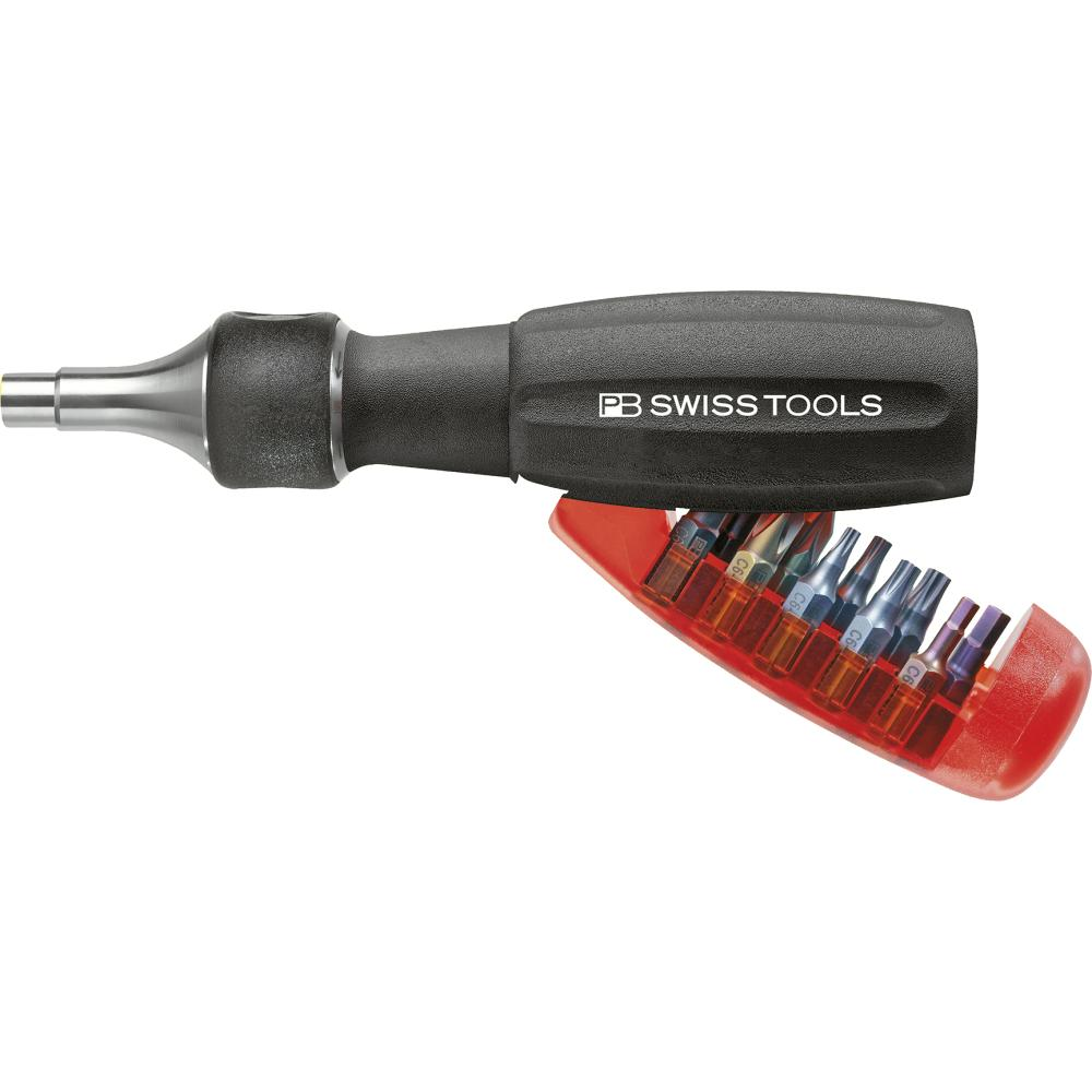 Bit-Magazinhalter mit Ratsche, Nr. 6510 R-100 Magazin-Bithalter lang 10-teilig PB Swiss Tools