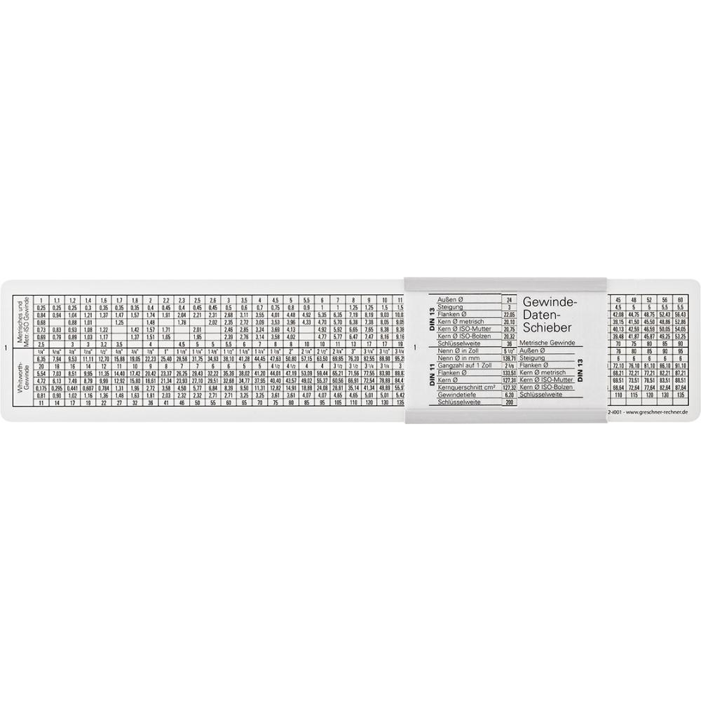 DIN-Gewindeschieber 260x50mm FORUM