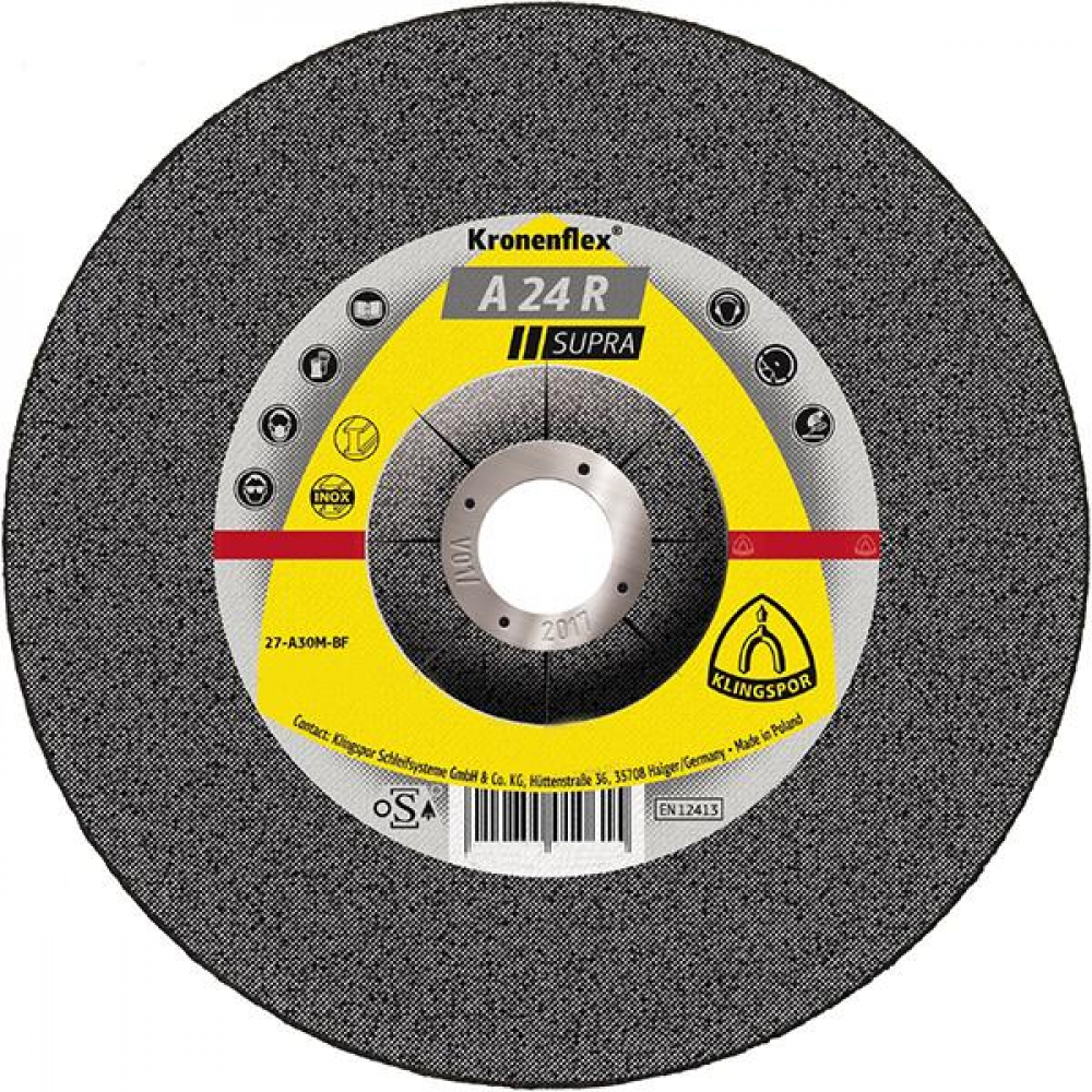 Schruppscheibe A 24 R Supra für Stahl A24R Supra115x6mm gekr. Klingspor