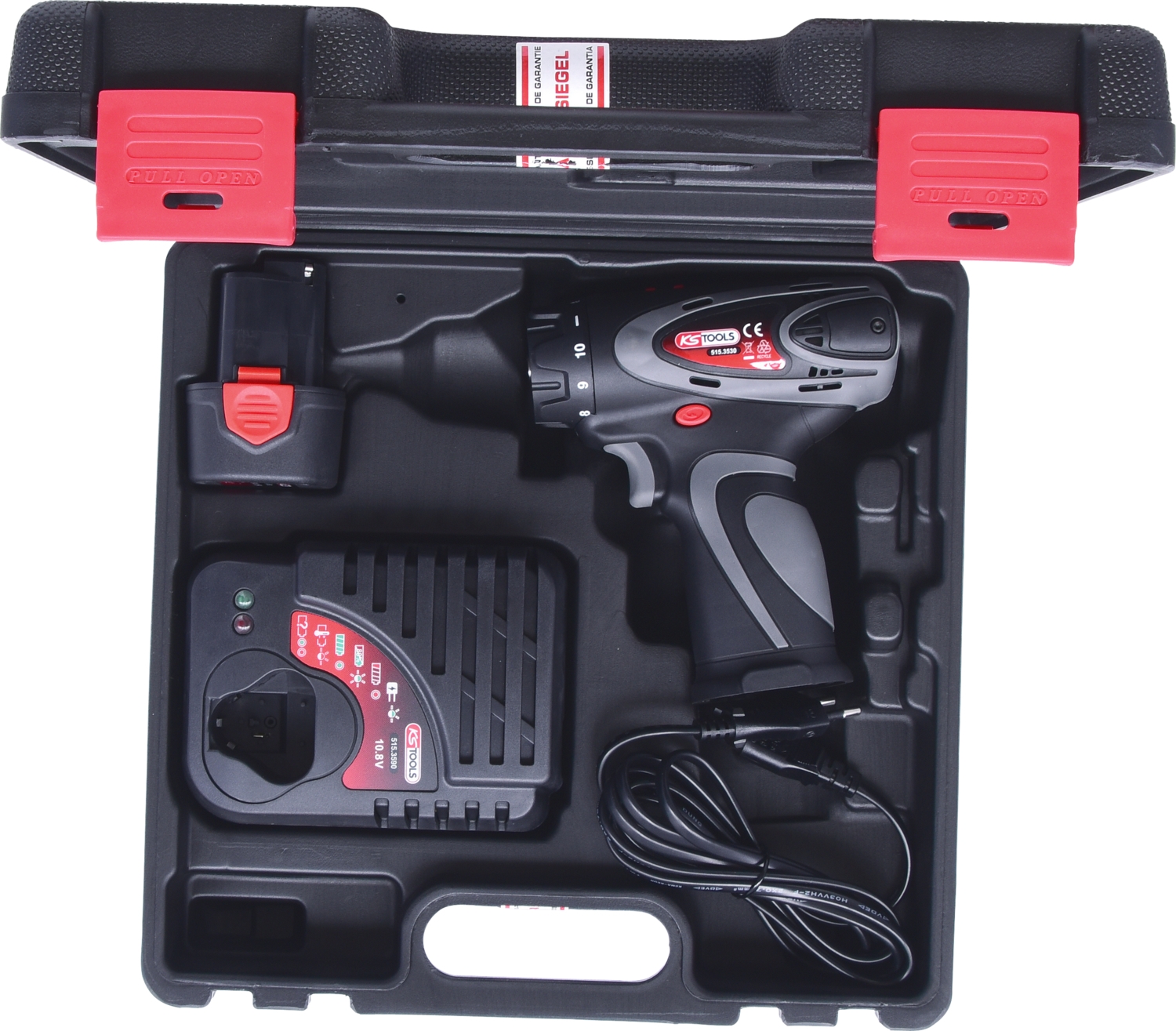 KSTOOLS 1/4" Akku-Bit-Schrauber, 24Nm, 400 U/min 10,8V, mit 1 Akku und 1 Ladegerät