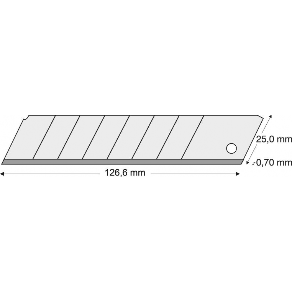 Abbrechklinge, 25 mm 25mm Pack a 10 Stück LUTZ BLADES
