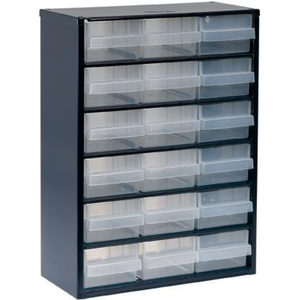 Schubladenmagazin 150, Typ 918-02 Schu-Magazin mit 18 Laden 150-02 blau
