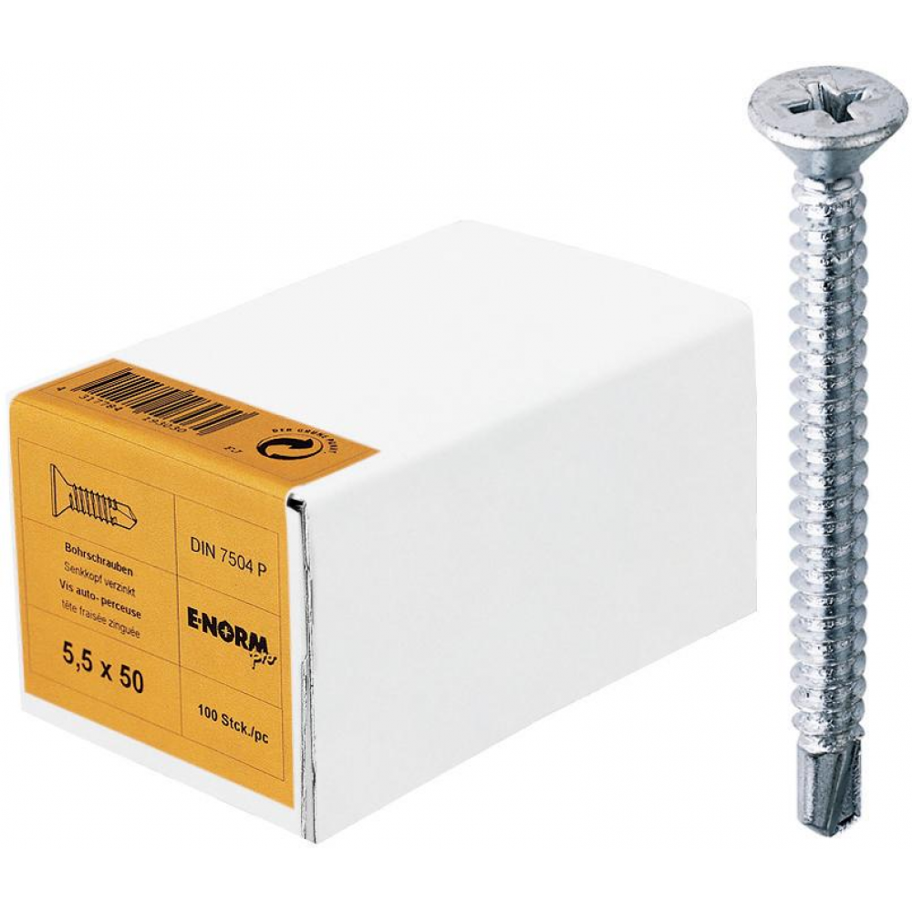 Bohrschraube 3,9x32 DIN 7504 Form O galvanisch verzinkt E-NORMpro HP