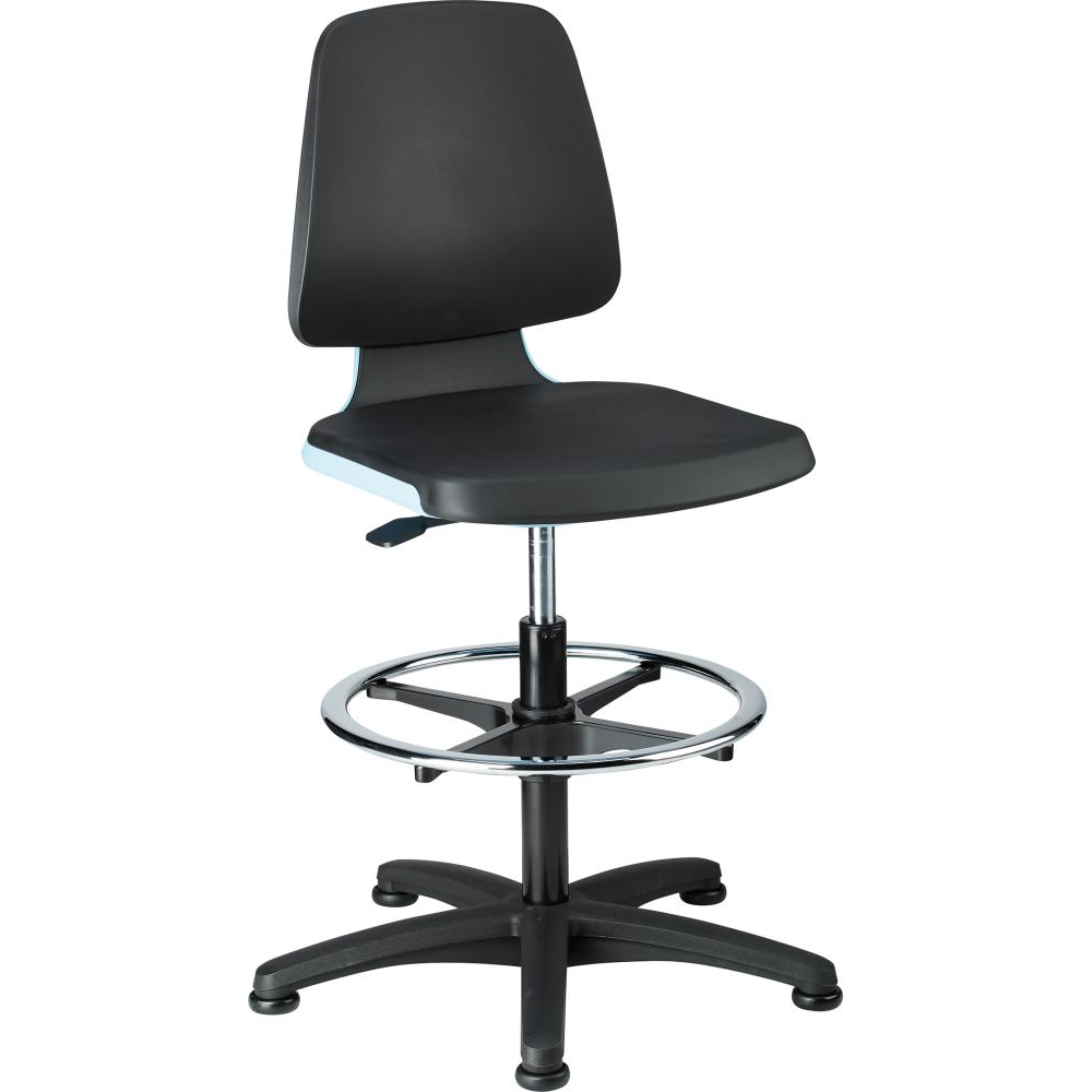 Arbeitsdrehstuhl Modell Labsit 3 Bimos Arbeitsstuhl PU, blau Sitzhöhe 520-770 mm
