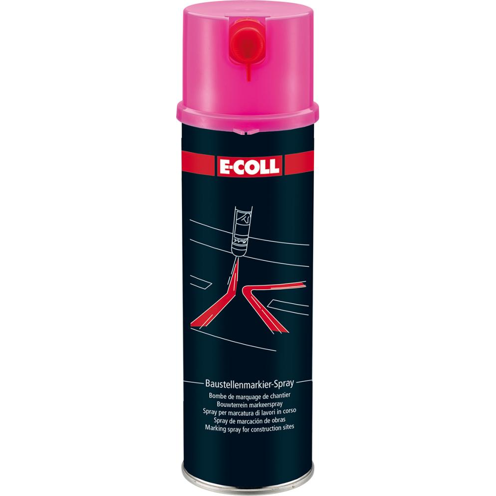 Baustellenmarkierspray 500ml pink E-COLL