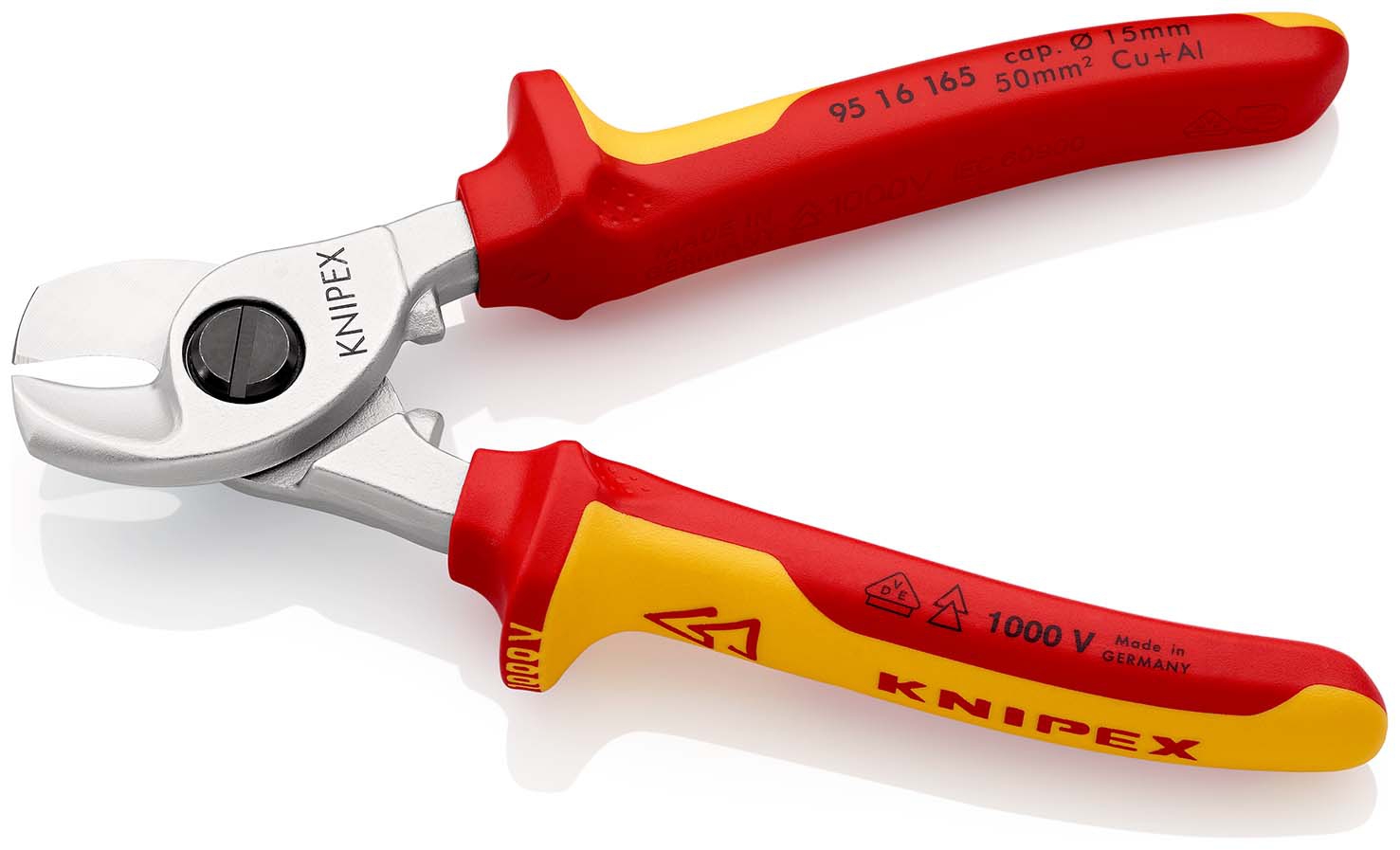 Kabelschere VDE mit Mehrkomponenten-Griffen165mmKNIPEX