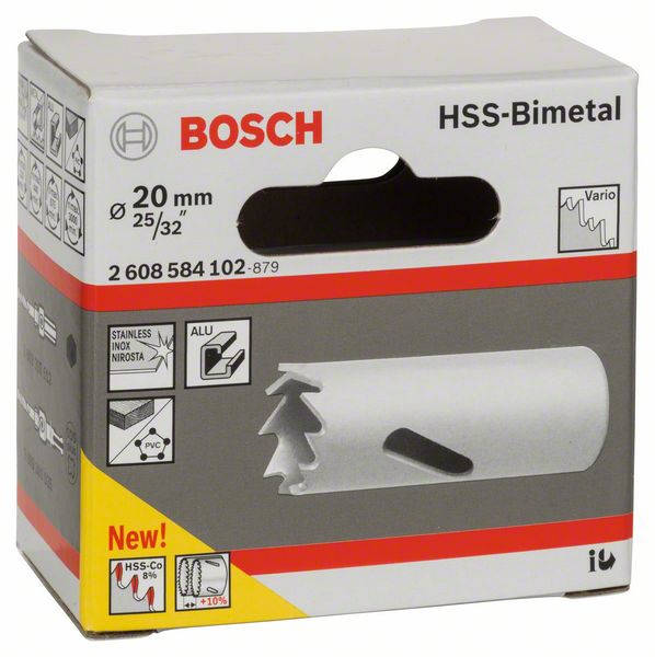 Bosch Lochsäge HSS-Bimetall für Standardadapter, 20 mm, 25/32-Zoll