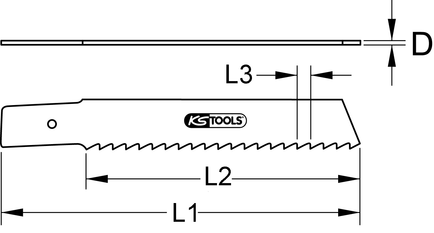 KSTOOLS Säbelsägeblatt Rems, HSS-Bi-Metall, 200mm, 3,2mm, 5er Pack