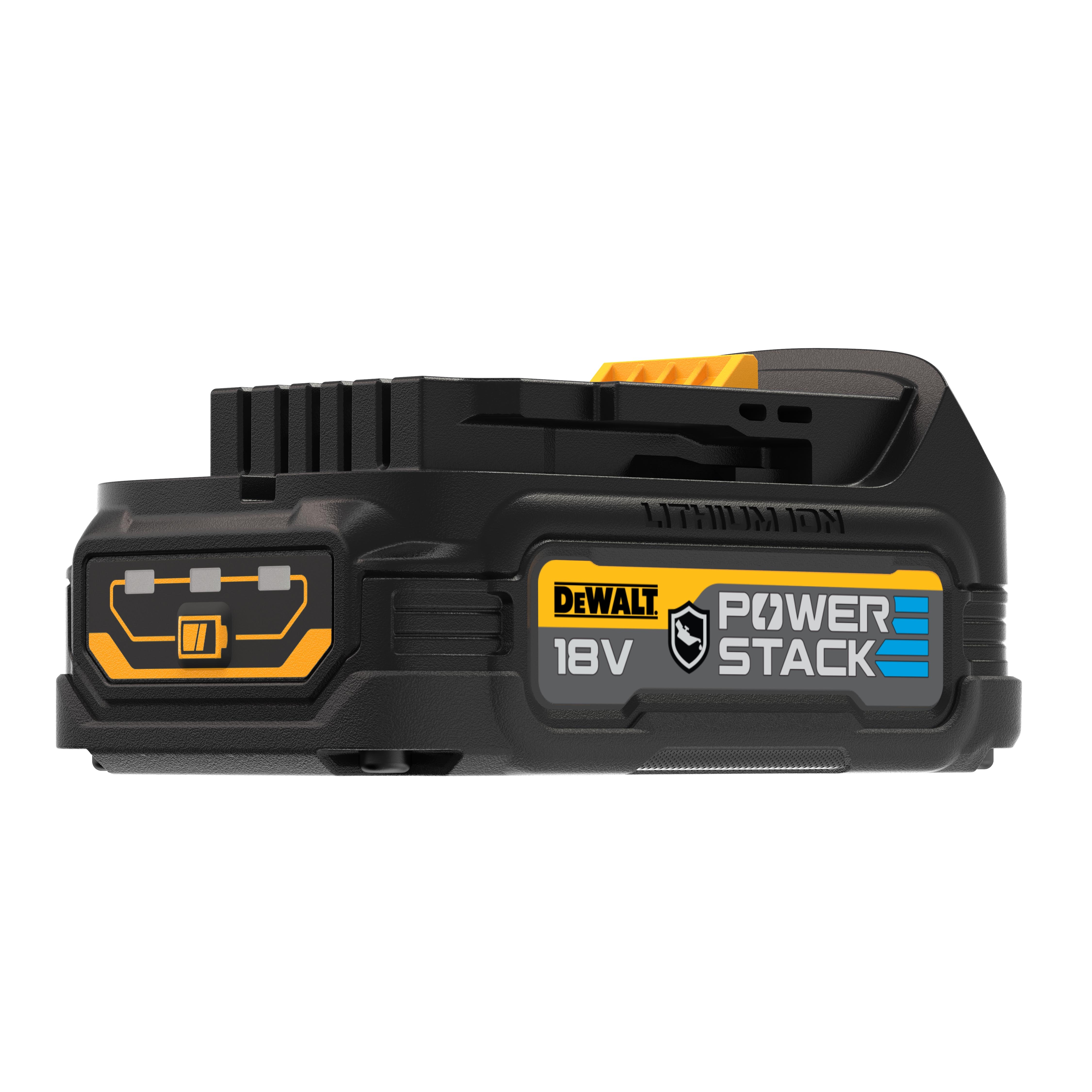 Dewalt DCBP034G-XJ,  Powerstack Ersatz-Akku 18 V / 1.7 Ah, 18V XR Powerstack Ersatz-Akku, 1,7 Ah mit Pouch-Akku Technologie und speziellem Gehäuseschutz gegen Säuren und Chemikalen
