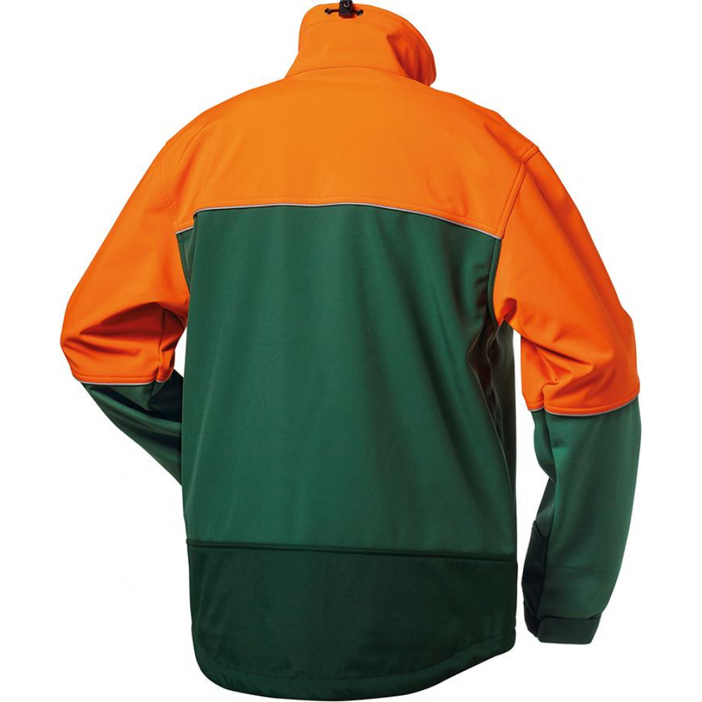 Softshell-Jacke SANDDORN Forstjacke Softshell, Gr.L,grün/orange
