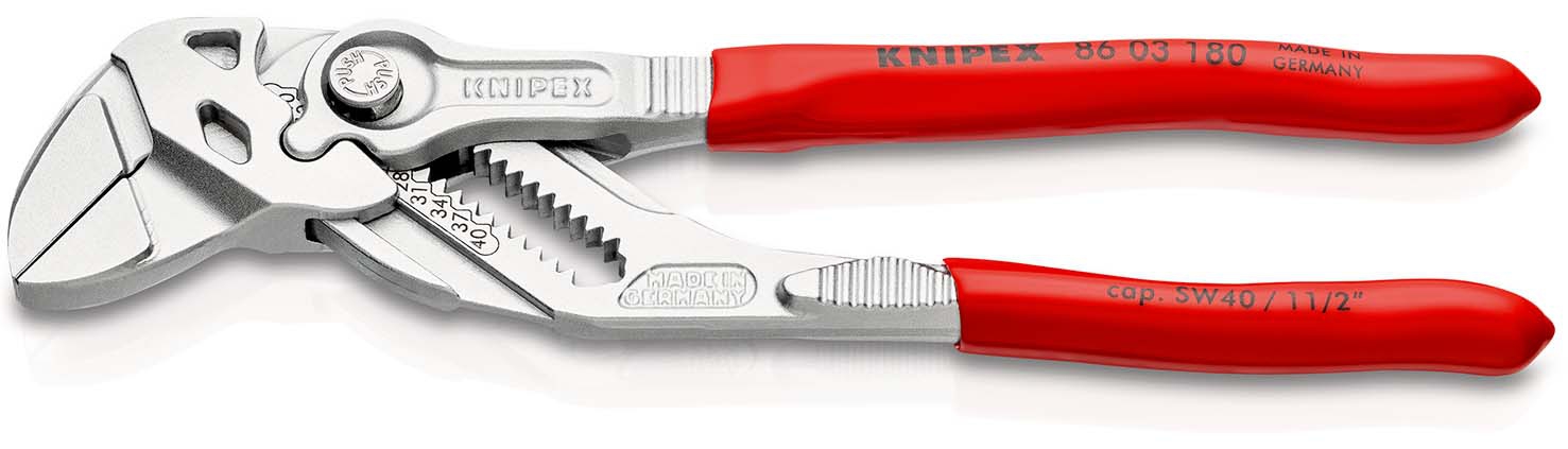 Zangenschlüssel mit Kunststoff-Griffen 180mmKNIPEX