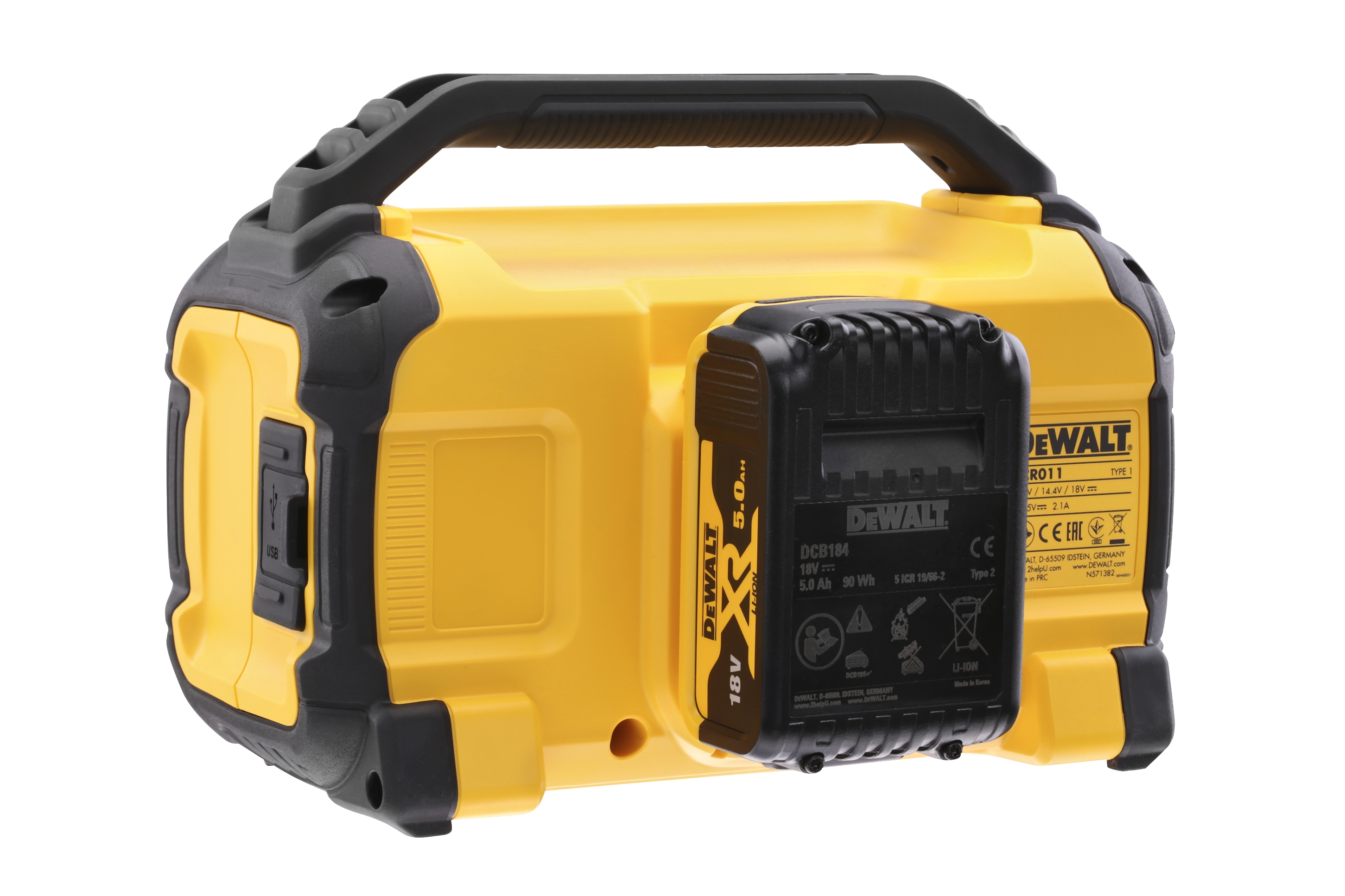 Dewalt DCR011-XJ,  Bluetooth-Lautsprecher, 10,8 bis 54,0 Volt Bluetooth-Lautsprecher - Basisversion