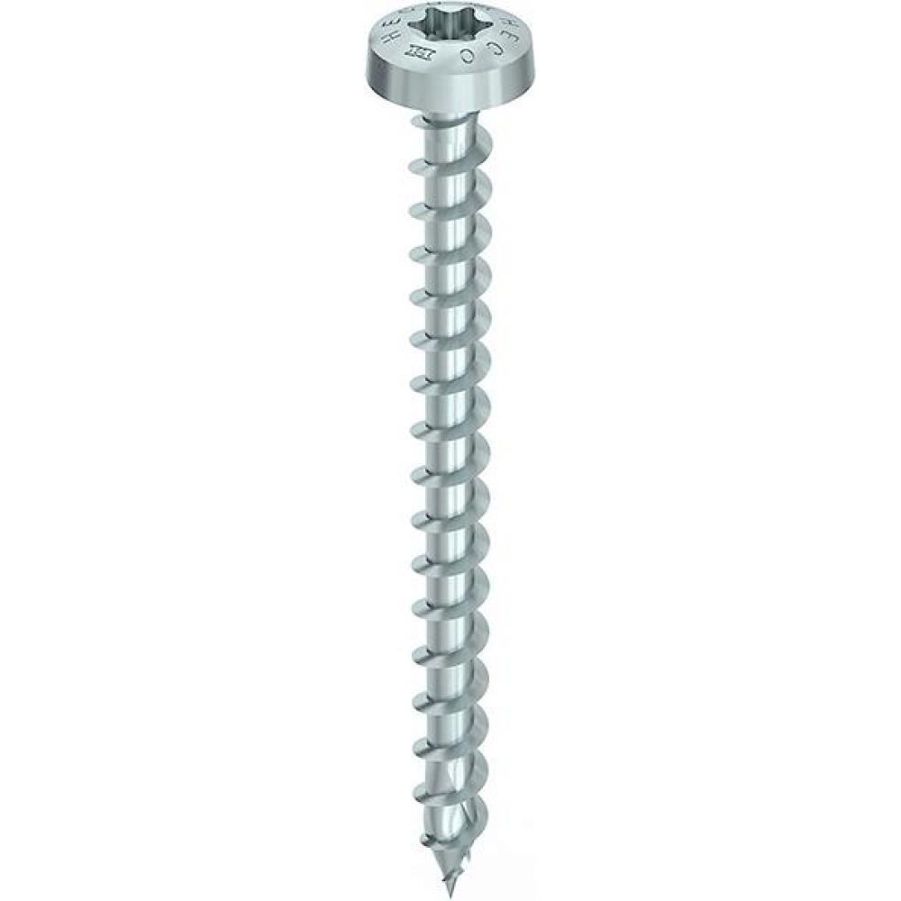 Schraube 4,0x50 mm DIN TD Rundkopf verzinkt blau HECO-TOPIX®-plus