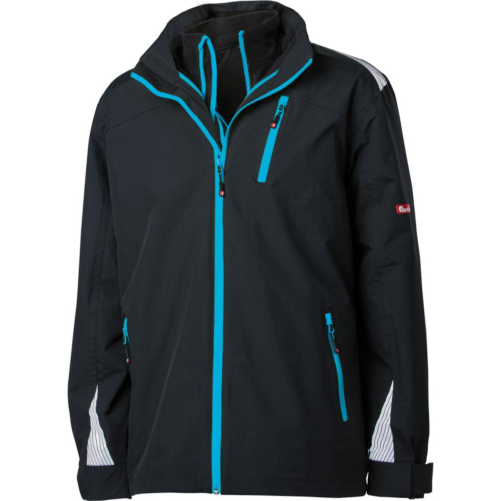 Jacke Gr.L schwarz/türkis FORTIS 3-in-1/türkis,Gr.L
