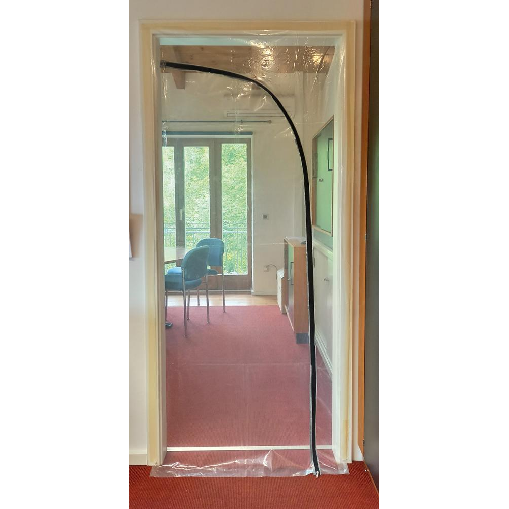 Staubschutztür 1,2 x 2m,Reißverschluss Klebeband