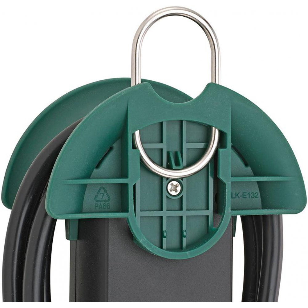 Steckdosenleiste mit Aufrollhilfe und Haken 5-fach H05VV-F3G1,5 3m FORTIS