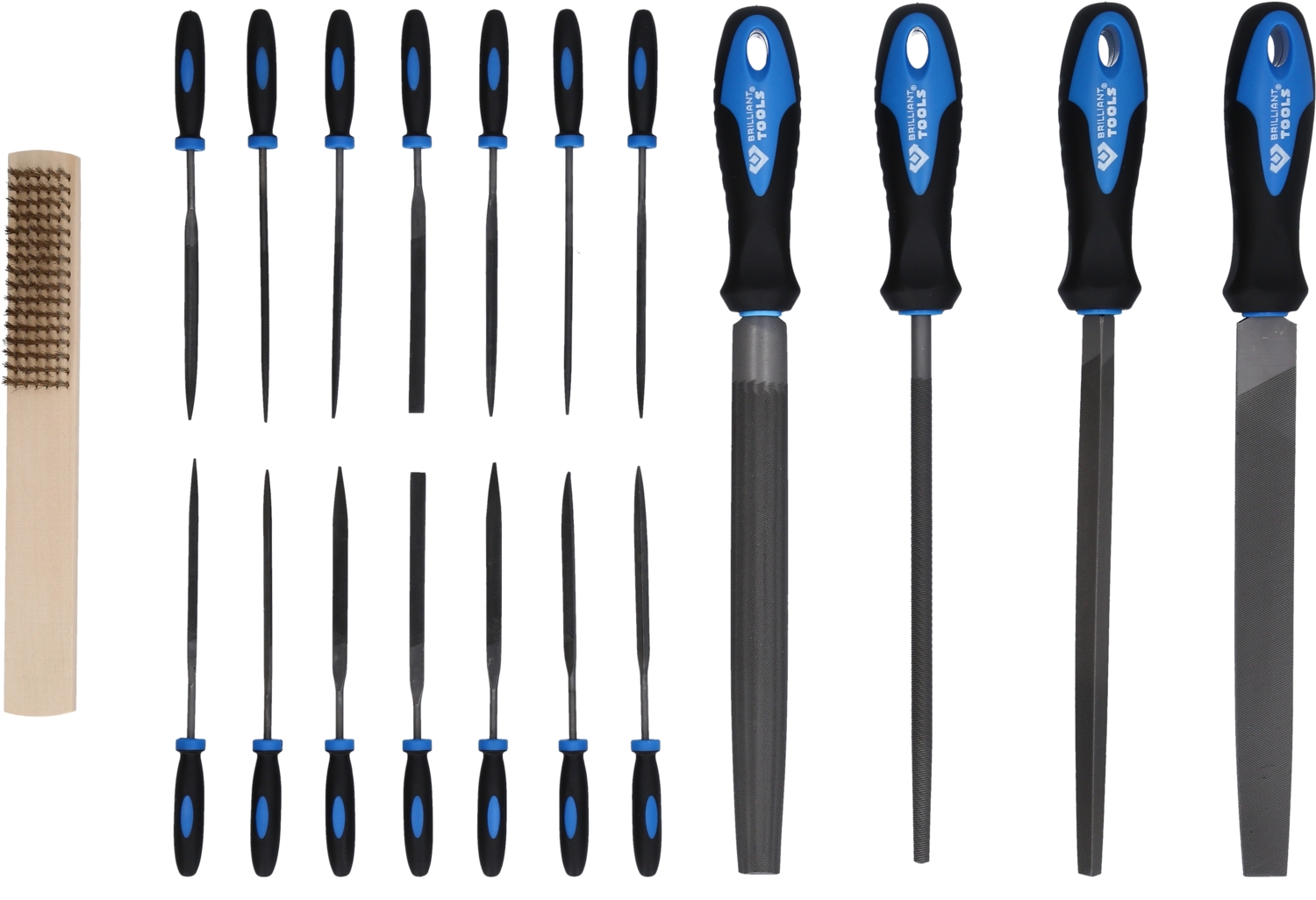Brilliant Tools  Feilen-Satz mit Feilenbürste, 19-tlg