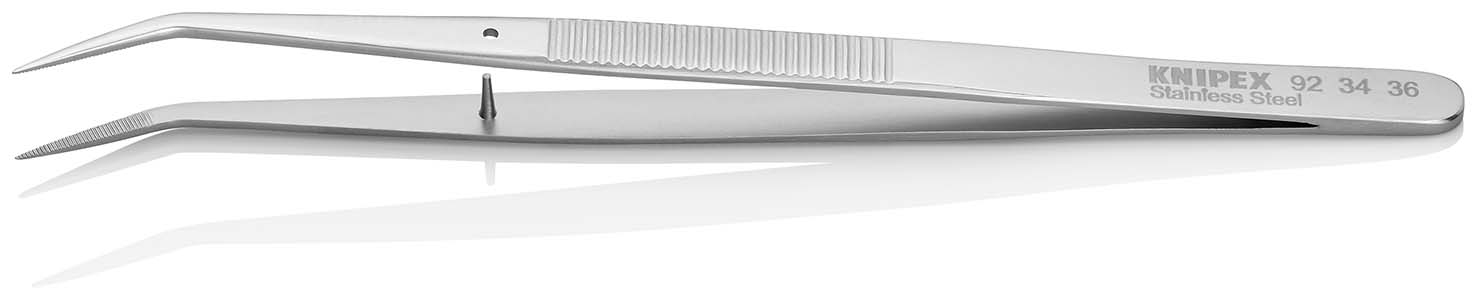 Pinzette Präzision vernickelt spitz gebogen155mmKNIPEX